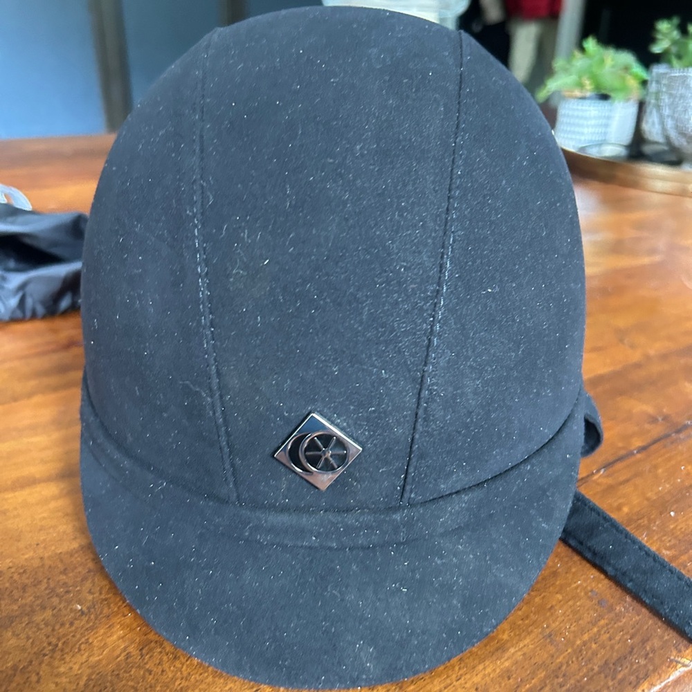 Charles Owen velvet show helmet. Size 6 3/8. worn once.